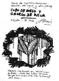 Cubo de Hielo y Charco de Agua (boceto-vista), Renzi, 1984